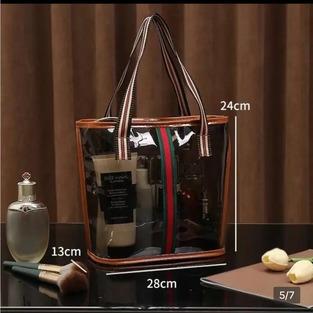 New clear small tote cosmetic bag - Picture 1 of 2